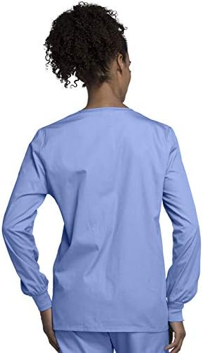Cherokee WW Originals Scrubs Jacket for Women Snap Front 3 Pockets