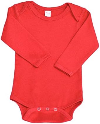 Monag Long Sleeve Baby Bodysuit, Long Sleeve Blank Solid Color Baby One-Piece, 100% Cotton Infant Bodysuit, Creeper