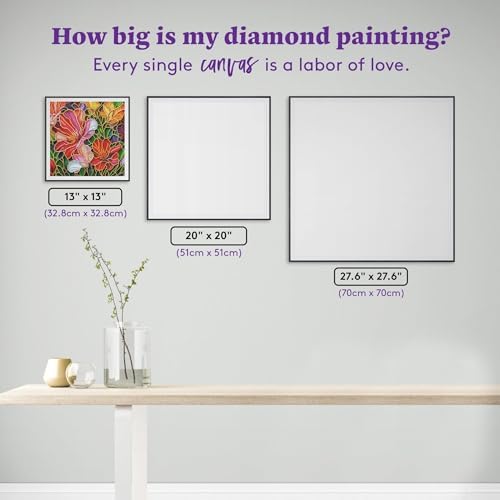 DIAMOND ART CLUB Stained Glass Flower Diamond Art Kits for Adults