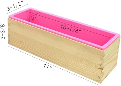 Silicone Soap Mold Loaf with Wooden Box for Soap Making