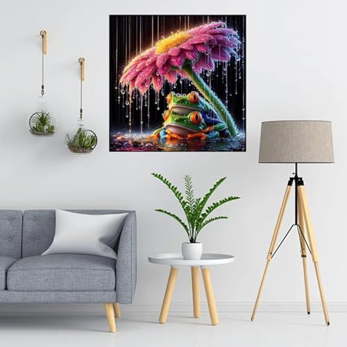 Lophomie Diamond Art Kits for Adults, 5D Frog Diamond Painting Kit 14x14 in