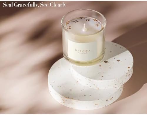 CDXHOME Candle Dust Covers |100pcs Floral Translucent Kraft for Candle or Craft Fragrance Candles Decoration | Candle Topper Protection Accessories (3.85in/9.7cm