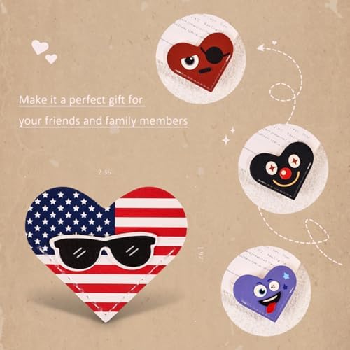 VYRANA 4Pcs Leather Heart Bookmarks - Cute Corner Book Marks Sets for Reading, Cool Funny Read Lover Gifts for Women Men Girls Kids Reader, Stylish Book Markers for Reading, Ideal Gifts for Planner