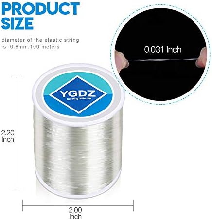 YGDZ 1mm Bracelet String, Elastic String Stretchy Bracelet Beading Thread String for Bracelets Jewelry Making, 1 Roll 100m (1.0mm)