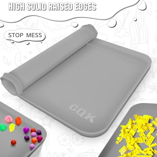 Silicone Art Mat for Crafts with Raised Sides to Stay Tidy, 24" x 16"