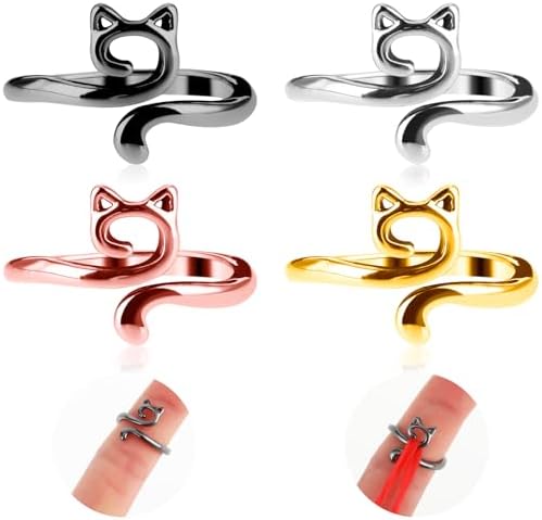YUXIANLB 4pcs Knitting Crochet Loop Ring for Fingers Metal Open Yarn Guide Crochet Rings Adjustable Braided Faster Knitting Thimbles Holders Accessories for Crochet Mother Grandma Gifts (Multicolor)