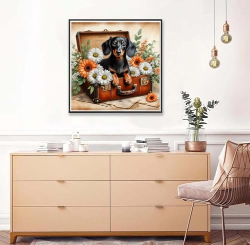 Axquilon Dog Diamond Art Kits for Adults 12x12In