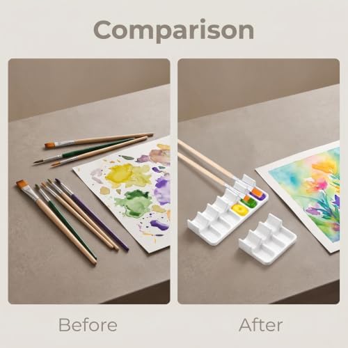 6 Slots Paint Brush Holder Watercolor Acrylic Painting Supplies