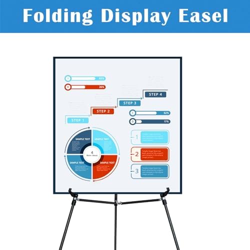 Falling in Art 70" Adjustable Aluminum Display Easel Stand, Holds 20 lbs