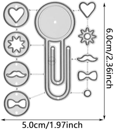 Hollow Paperclip Metal Cutting Dies for Card Making