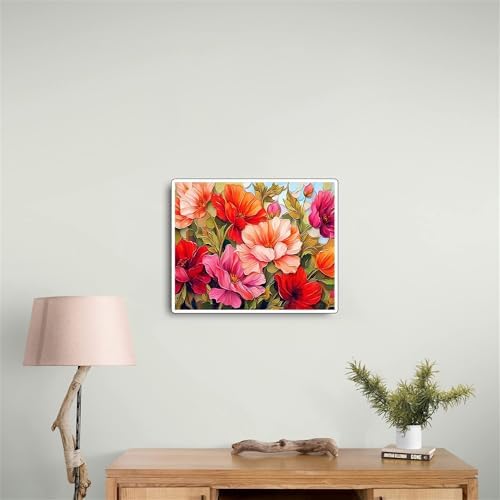 Flower Paint by Numbers Kit for Adults,Poppy Adult Painting by Numbers for Beginner on Canvas,DIY Painting Kits for Home Wall Decor,Gifts (Flower1)