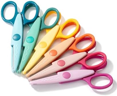 Mr. Pen- Craft Scissors Decorative Edge, 6 Pack, Sunny Meadows | Zig Zag Scissors for Crafting, Scrapbooking, Fancy, Pattern, Design