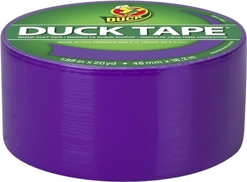 Duck 283138 Tape, Purple Duchess, 1.88 inches x 20 Yards, Single Roll- Pack of 2