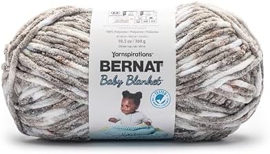 Bernat Baby Blanket Yarn for Crocheting Soft, Driftwood Dreams