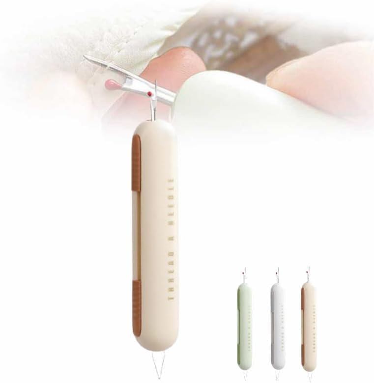 2024 Upgrade 2 in 1 Needle Threaders Seam Rippers for Sewing,Needle Threader Seam Ripper,Needle Threading and Seam Kit Seam Ripper Tool for Elderly and Sewing Enthusiasts（Pink）