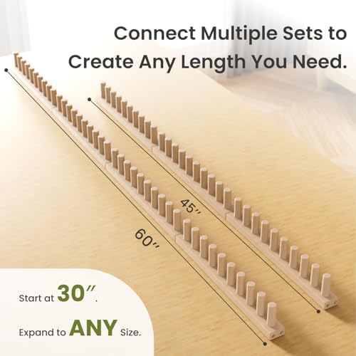 DR.OXXIER Chunky Yarn Loom, Expandable 30" Knitting Board for Blanket