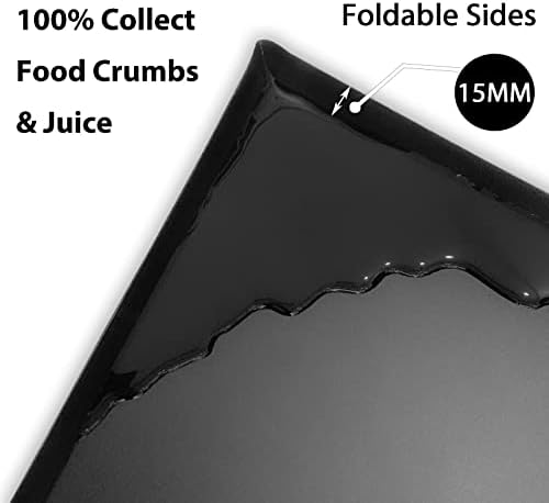 WK Flexible Plastic Cutting Boards Mats with Lip, Foldable Cutting Board for Kitchen Set of 3, Cutting Board for Meat, Nonslip Cutting Mats, BPA Free, Dishwasher Safe, Multi Colors