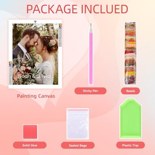DPDP Custom Diamond Painting Kits for Adults - Personalized Diamond Art with Name, Customized Diamond Painting, Private Custom Your Own Picture - Round/Square Drill
