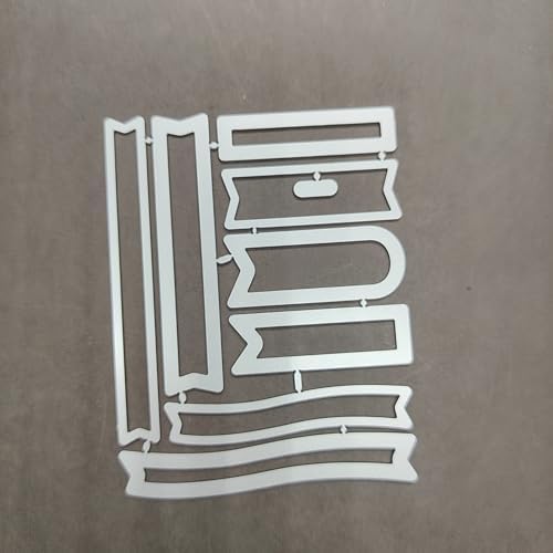 Lapoo 3D Backgrounds Frame Metal Cutting Die for Scrapbooking, Paper Die Cut Shapes DIY Album Card Making Decor Paper Craft Metal Die Cuts Party Wedding Decorations (Text Box 3.8 x 2.9 in)