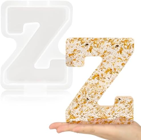 Gartful 7 Inch Large Letter Molds for Resin, 3D Z Capital Alphabet Epoxy Resin Mold, A to Z Thick Resin Letter Molds for Making Letters, Word Sign Art, DIY Crafts, Making Cake, Party Home Decor