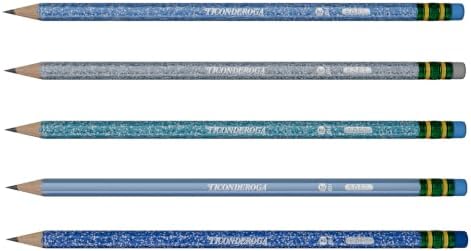 Ticonderoga Wood-Cased Pencils Pre-Sharpened, Arctic Blues, 18 Count