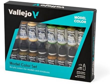 Vallejo - Allied Forces WWII Acrylic Paint Set | Model Color | High Pigmentation Colors | Realistic and Historical Finishes for Model Kits & Scale Figures | 16 Bottles x 18 ml. (0.60 fl.oz)