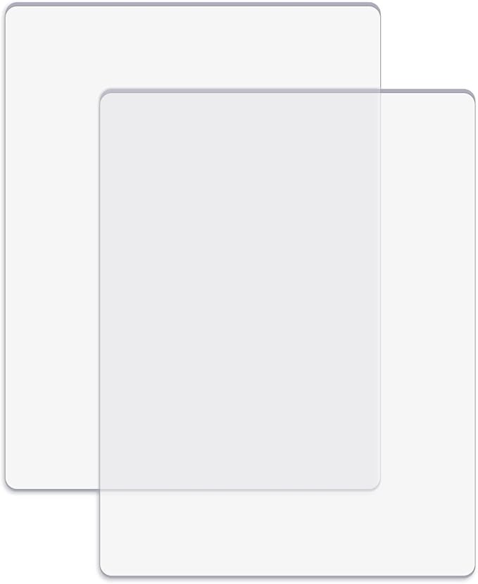Briartw 1 Pair Standard Cutting Pads for Die Cutting Machine,8 3/4 X 6 1/8 X 1/8 Inch Clear Polycarbonate Plastic Cutting Plates Compatible with All Brands of Chemically Etched Wafer Thin Metal Dies