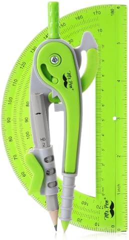 Mr. Pen- Geometry Compass and Protractor Set, 6 Inch Compass