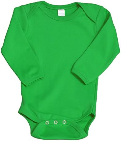 Monag Long Sleeve Baby Bodysuit, Long Sleeve Blank Solid Color Baby One-Piece, 100% Cotton Infant Bodysuit, Creeper