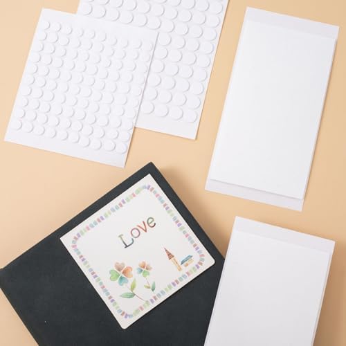 Joez Wonderful 4 Sheets Foam Adhesive Squares, 4 Sizes, White