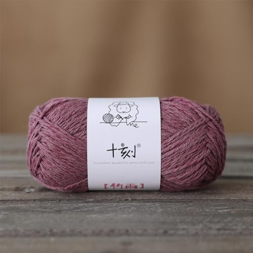 Cotton, Bamboo,Linen Blended Yarn 2 Skeins 50g/1.76oz- 09 Purple