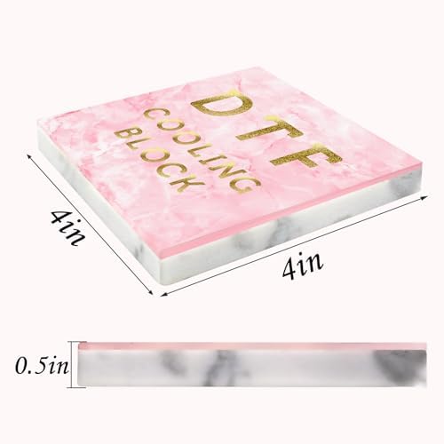 DTF Cooling Block – Fast Cooling Transfer Printing Tool for DTF Powder and Transfer Film, DTF Film for Sublimation and Heat Transfer Vinyl Accessories (Pink)