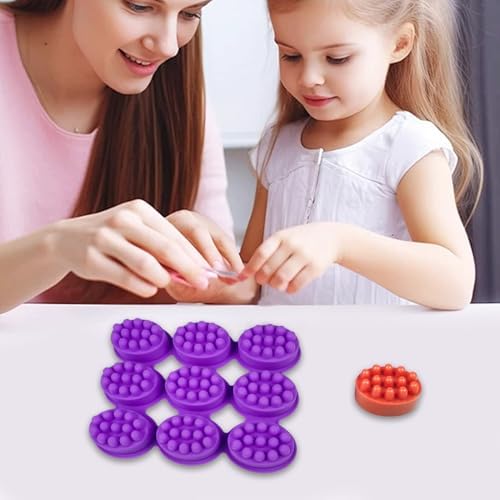 Massage Soap Molds, Nonstick & Free 9 Cavity Oval Silicone Massage Soap Making Molds for DIY Homemade Craft
