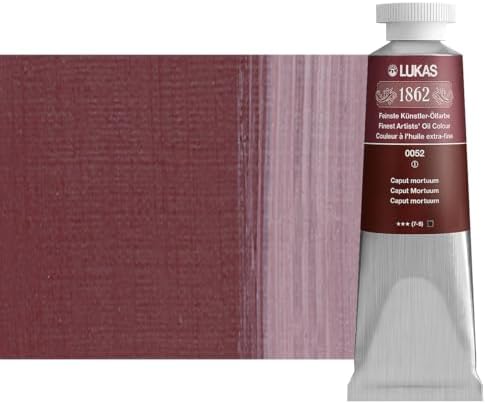 Lukas 1862 Professional German Oil Paint, Caput Mortuum 37 mL - w/Beeswax & Non-Yellowing Sunflower Oil, Short Drying Time, Smooth, Outstanding Lightfastness