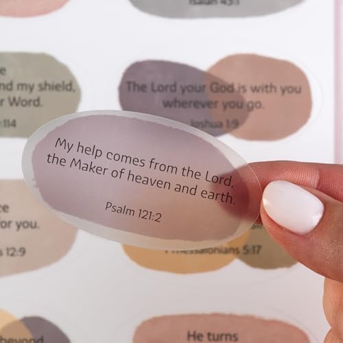 DiverseBee Motivational Bible Verse Stickers, Inspirational Pack (Faith)