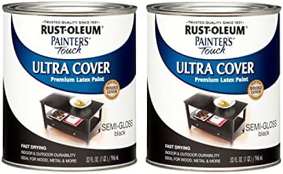Rust-Oleum Painter's Touch Latex Brush-On Paint, Semi-Gloss Black