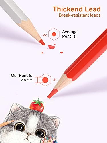 Leven 36 Pack Colored Pencils with Built-in Sharpener in Tube Cap | Vibrant Color Presharpened Pencils for School Kids Teachers, Soft Core Art Drawing for Coloring, Sketching, and Painting