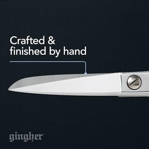 Gingher 5" Straight Fabric Scissors for Cutting Curves & Buttonholes