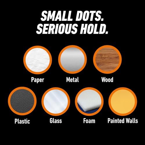 Gorilla Permanent Adhesive Dots, Double-Sided, Clear, 150 Pieces, 3-Pack