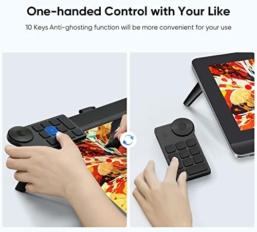 XPPen Mini Keydial ACK05 Wireless Shortcut Keyboard Bluetooth Programmable Express Remote Control with Dial & Customized Express Keys for Drawing Tablet PC MacBook Windows Images Video Editing