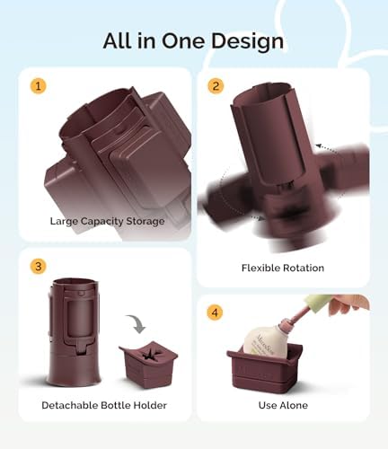MelodySusie Nail Polish Bottle Holder and Nail Art Tools Organizer Brown