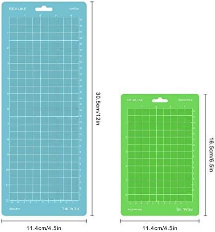 REALIKE Cutting Mat Compatible with Cricut Joy 4.5” X12” 4.5”X6.5” (StandardGrip, LightGrip, StrongGrip 6 Mats), Variety Adhesive Cutting mats for Joy Accessories