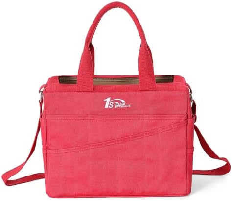 Art Craft Supply & Pottery Bag – 36 Pockets – Detachable Shoulder Strap - Handles – Removable Padded Divider - Washable – Tools, Knitting, Crochet, Yarn, Sewing, Scrapbooking, Clay, Tote