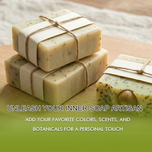 15 Ounces Glycerin Soap Base - Unscented Melt and Pour Base for DIY Crafting, Easy to Cut, Vegan and Natural, Moisturizing and Gentle on Skin, Perfect for Soap Making Supplies (Avocado Butter)