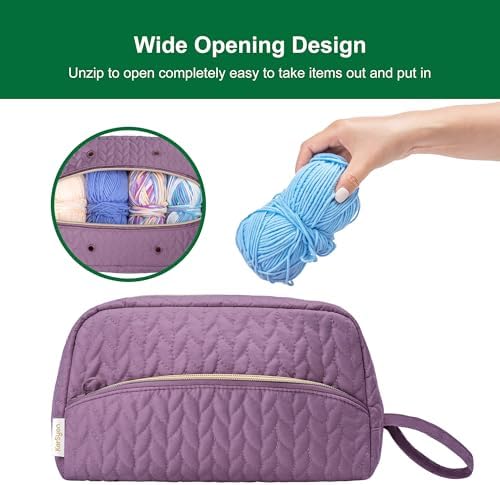 KarSyon Crochet Bag for Yarn Storage Knitting Crochet Supplies Accessories
