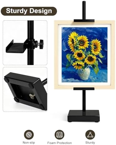Adjustable Tabletop Easel Stand, Black 17" H Easels for Display