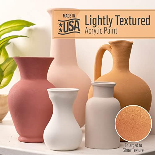FolkArt Terra Cotta Acrylic Paint Set, Essentials 6 Piece DIY Terra Cotta Acrylic Paint Kit Featuring 6 FolkArt Colors For DIY Indoor & Outdoor Multi-Surface Craft Projects, 7592