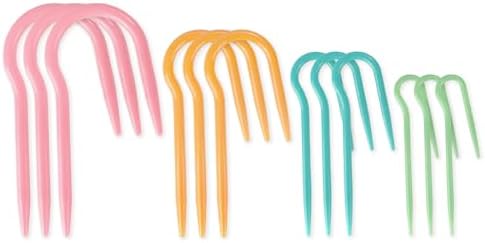 16 Piece U-Shaped Cable Needles - Stitch Holders for Knitting and Crocheting