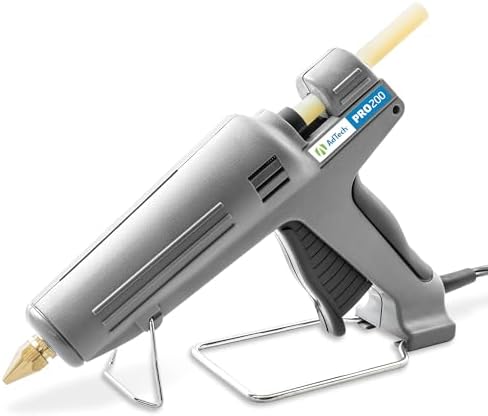 AdTech Industrial Strength Full Size High-Output Hot Melt Glue Gun – Professional Grade Hot Glue Gun for Carpentry, Repairs & Remodeling, Grey, 200 watts - 189