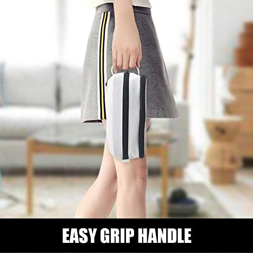 Sooez High Capacity Pencil Case,Durable Pencil Bag Pouch Organizer, Pen Case Portable Journaling Supplies with Easy Grip Handle & Loop, Asthetic Supply for Adults, Black & White